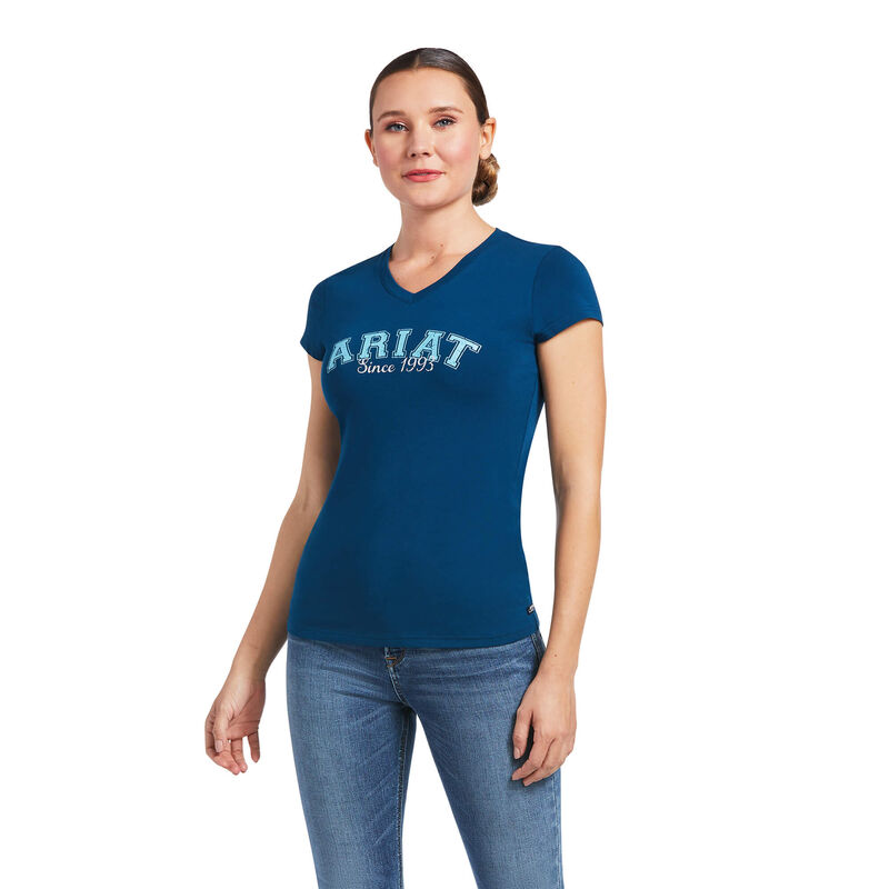 Ariat T-Shirts Damen - Since 1993 Blau ( VQCZT-1682 )